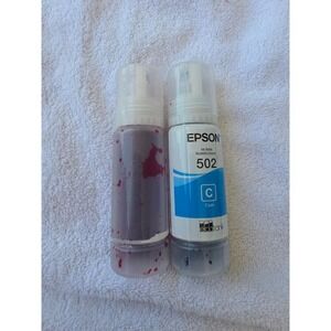 Epson 502 EcoTank Ink Refill Bottles Cyan and Magenta Genuine Ink T502 K3